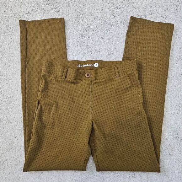 Betabrand | Dress Yoga Pants Dot Modena Straight Bootcut, Womens Medium - Picture 4 of 8